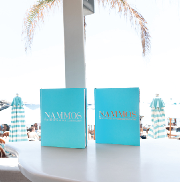 NAMMOS - menu design  Menu design, Psarou beach, Mykonos